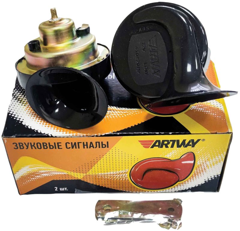 Звуковой сигнал Artway AW-004, 12В, цинковый диск, без реле, комплект